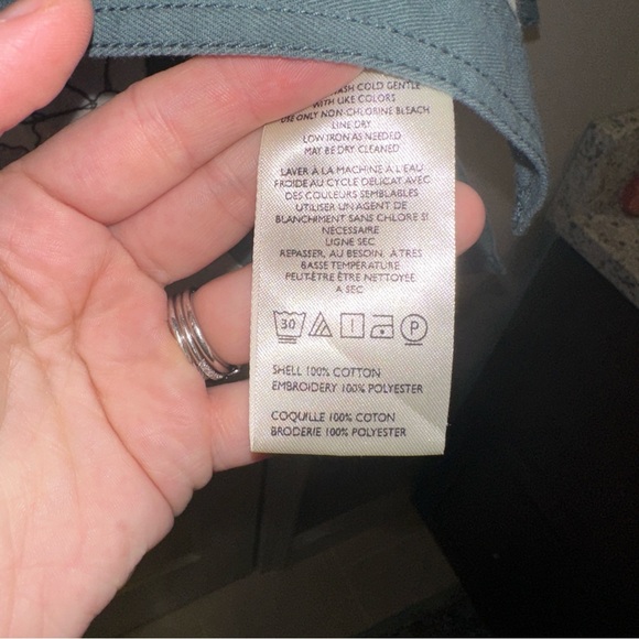 Free People Floral Embroidered Top - Green and Blue - Picture 6 of 7